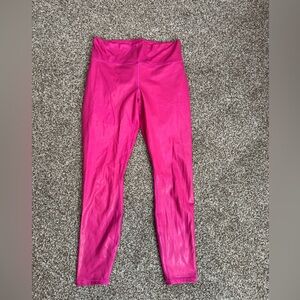 Fabletics Metallic Pink Leggings Large